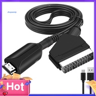 SPVPZ Video Audio Adapter Mini High Resolution HDMI-compatible to Scart AV Signal Converter with USB Cable for DVD Player
