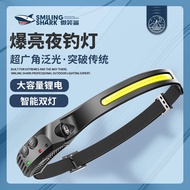Lampu Kepala KTV4 微笑鲨 Headlamp Rechargeable Lampu Kepala LED Super Terang untuk Aktiviti Luar Memanc