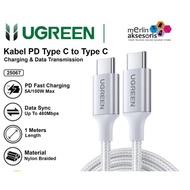 Ugreen 25067(100W)/25057(80W) cable C to C 100W nylon 1M white type c cable fast charging 100w cable