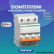 Mcb Domae 3P 25A 3 Phase 25 Ampere 3 Pass 25 Ampere Original Sni 100%