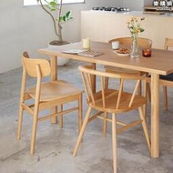 MUJI無印良品木製椅OA白橡木書桌餐桌椅子家用簡約實木靠背椅