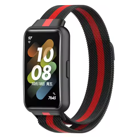 Milanese Loop Strap for Huawei Band 7 Smartwatch Wristband Metal Strap for Huawei Band 7 Replacement