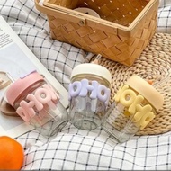 HOHO GLASS DRINKING BOTTLE AESTHETIC GLASS TUMBLER SOUVENIR STRAW