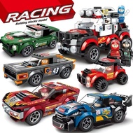 Kids Sports Car Racing Car Building Blocks Baby Toys Set 80-180pcs Small Car Blocks Children Toys