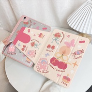 เคส iPad Gen10 Gen11 Air7 ที่ใส่ปากกา เทียนเชอร์รี่ เคสiPadหมุน 360° Air5 Air6 Gen9