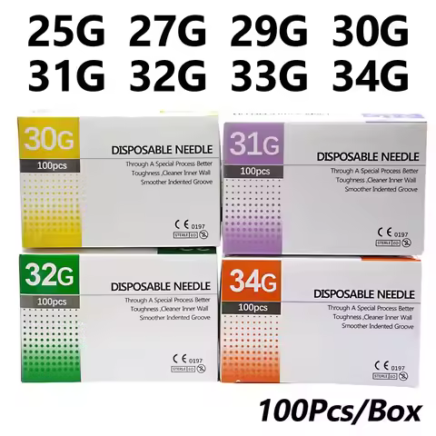 10-200pcsPainless Small Needle 32G 4MM 32G 6MM 30G 13mm 34G 4MM Disposable Stainless Steel Ultrafine