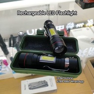 Rechargeable LED Zoomable Flashlight. 簡約可變焦距小電筒/工作燈. USB直接充電
