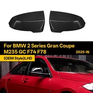 Real Dry Carbon Fiber Rearview Exterior Side Mirror Cover Caps For BMW 2 Series Gran Coupe M235 GC F