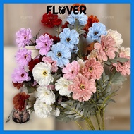 [1stalk] 6 Heads Zinnia Artificial Flower | Zinnia Bunga Hiasan Daisy | Wedding Decor | Home Decorat
