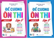 SÁCH - [Lớp 5 - Cả Năm] - (Bộ 2 quyển): - Đề cương ôn thi Toán Tiếng Việt Tiếng Anh Khoa Học Lịch Sử