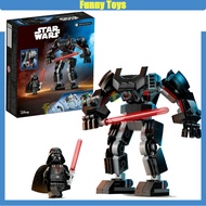 75368 Darth Vader Mech Building Block Assembly Ornament Children's Educational Toy Adult Boy Gift