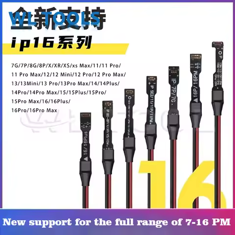 OSS TEAM W125 1 to 8 Apple Boot Cable for iPhone 7G to 16Pro Max FPC Soft Wire Original Battery Flex