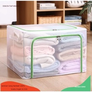 STORAGE BOX 66 liters Double Zipper Large Box 66L DBL TRANSPARENT - listgreen