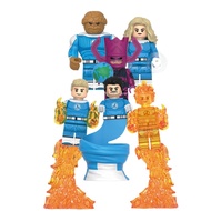 Superheroes Action Figure Mister Fantastic Invisible Woman Human Torch Thing Galactus Building Block