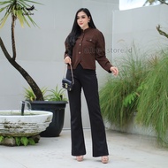 Blazer crop wanita - Outer Basic Wanita Luaran Top - Vest Rompi - Atasan Wanita Basic - Outer Wanita