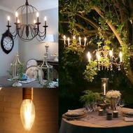 5Pack (6 pack) B22 LED Candle Filament Light Bulb 4W C35 Dimmable Bayonet Vintage Edison Warm White 