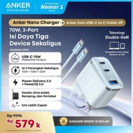 ANKER Nano Charger Ultra-Fast 70W Output 3-Port USB C Charger Block Fast Charging Compact and Stylis