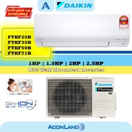 DAIKIN Inverter FTKF Series Built-in-Wifi Air Conditioner - 1.0HP/1.5HP/2.0HP/2.5HP