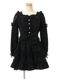 Liz Lisa Mass-Produced Lace Strapless Dress Ribbon Cake Layer Dress