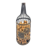Metal Wine Cork Holder, Big Metal Vino Cork Container, Decorative Tabletop Cork Storage Gift for Win