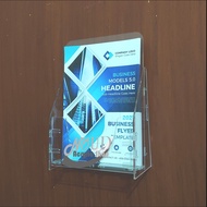 Tempat Brosur Akrilik / Display Brosur Acrylic / Rak Brosur Uk. A6 Dinding Knock Down