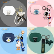 For JEEP EW011 Case Cartoon Astronaut Creative Shark Keychain Pendant Cute Silicone Soft Case Suitab
