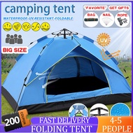 Tent for camping water proof 3-4 Person Pop Up Outdoor Family Camping Tent Easy Open Camp Tents