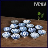 ถ้วยเซรามิกเลียนแบบจีน IVPQV อุปกรณ์ถ้วยน้ำชาเครื่องเคลือบดินเผาที่ไม่ธรรมดาถ้วยสวยงามทำจากมือสำหรับ Tiguanyin Oolong Tea WIDVB