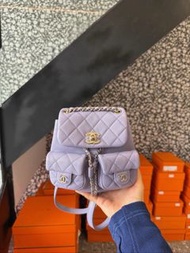 CHANEL Duma 星黛露紫 小號💟💟 荔枝牛皮 | 淡金扣 未使用品全套有單  💰38800