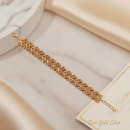 916 Gold Flower Bracelet – 2 Tone Shiny and Elegant