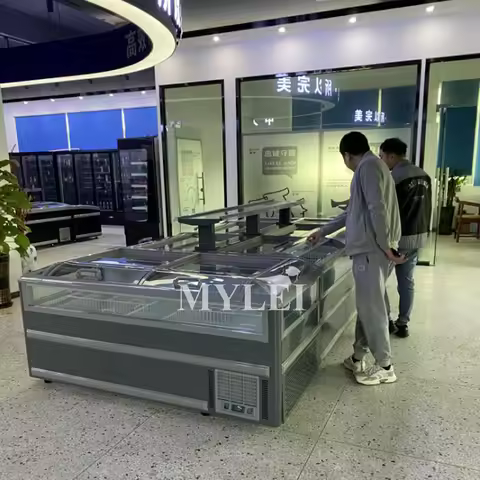 Supermarket Supplies Cold Storage Refrigeration Equipment Display Cooler / Open Chiller / Meat Showc