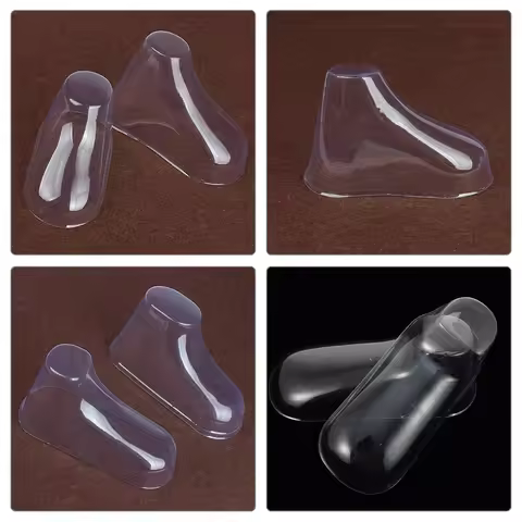 40Pcs PVC Shoe Display Stand Durable Transparent Support for Store Socks Display Holder Feet