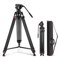 NEEWER TP74 Video Tripod, 73.6 inches (187 cm), Video Head with QR Plate, Compatible with DJI RS Gim