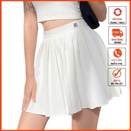 Chân Váy Xếp Ly chữ A cạp thêu họa tiết có quần trong m904