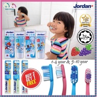 JORDAN ToothBrush Extra Soft 1- 4 years or 5-10y Berus Gigi budak or toothpaste Kanak Kanak ubat gig