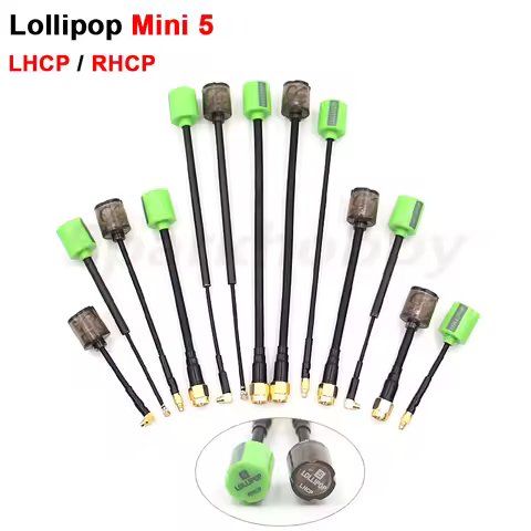 Lollipop 5 RHCP/LHCP 5.8G 2.8dBi MINI FPV Antenna SMA/RP-SMA/MMCX-Straight/MMCX-Angle/UFL for RC Tra