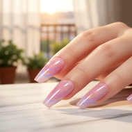 AILLSA Cat Eye Magnetic Gel, Rainbow Glitter Clear Coat, Reflective Shimmer Sparkle, Iridescent Holo