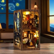 Manufacture Eco- Friendly Building Toys Mini Book Nook Bookshop Decoration Diy Book Nook With Dust C