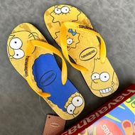 Simpsons men's havanas flip-flops, 3D printed fashion, comfortable fashion.