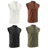 Pirate Renaissance Viking Steampunk Medieval Gothic Gothic Celtic Sleeveless Shirt Savage Top