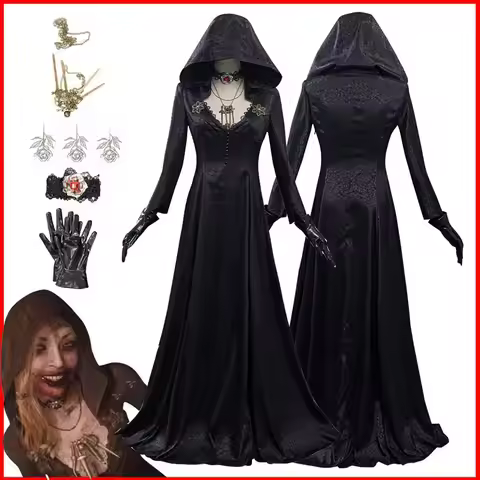Evil Bela Resident Village Cosplay Costume Moth Lady Vampire Dress for Women Adult Halloween Carniva