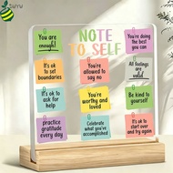Positive Affirmation Acrylic Desk Sign "Note To Self" Desktop Ornament Decorative Plaque Encourageme