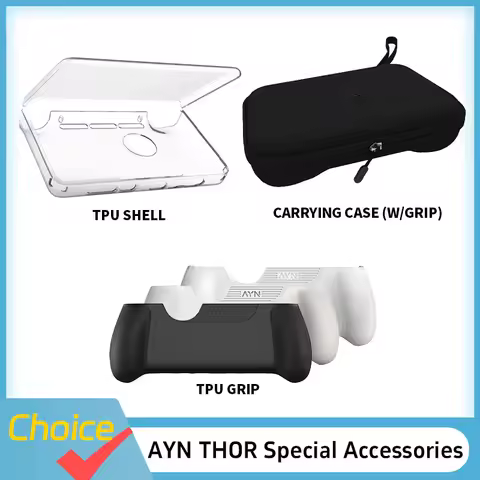 AYN THOR Gaming Accessories Dual Screen Flip Up Handheld Device Protective Case Storage Bag Lanyard 