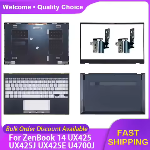 New Laptop Shell For ASUS ZenBook 14 UX425 UX425J UX425E U4700J LCD Back Cover Rear Lid Front Bezel 