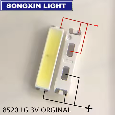 100PCS FOR TV SMD 8520 LED Backlight 0.5W 8520 3V Cool white 50-55LM TV Application