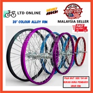 RIM ALOI BASIKAL 20" 406 RIM Alloy CANDY Color Wheelset (SEPASANG) Rim Basikal Budak BMX