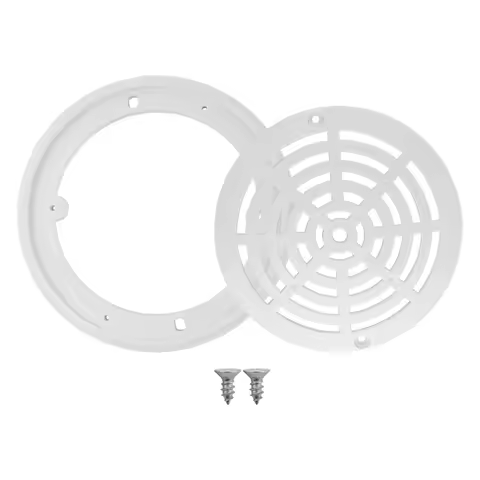 N17R 8Inch Pool Main Drain Cover the Top Grate Bottom Mounting Plates White Replacement Pool Drain C