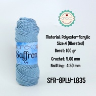 ANEKA - 8-Ply Saffron Knitting Yarn / Crochet Knitting Yarn - 1835 - Denim