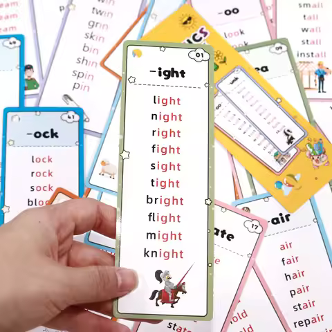31 Sheets Flash Card 600 Words Phonics Children's Early Childhood Education Kit Portable Memory for 