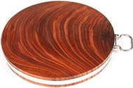 Cutting board Iron Wood Solid Wood Round Kitchen Chopping Board Kitchen Household Reversible Cutting Board with Handle Wooden Carving Board for Meat and Chopping Vegetables (Size : 36 * 6cm) little